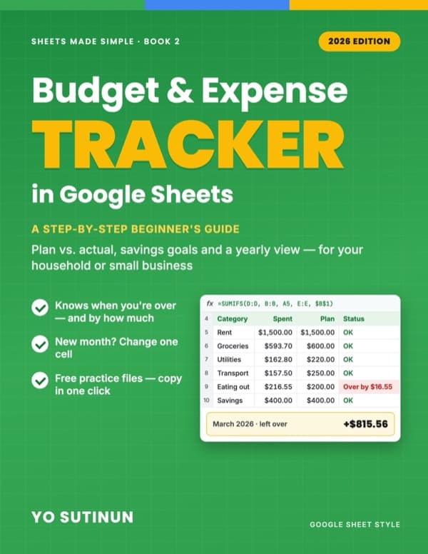 Budget & Expense Tracker in Google Sheets — book cover