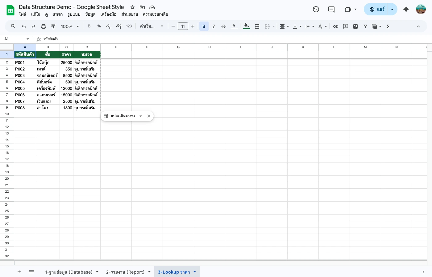 google-sheet-data-structure tab 3