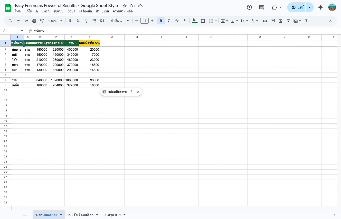 google-sheet-easy-formulas-powerful-results tab 1