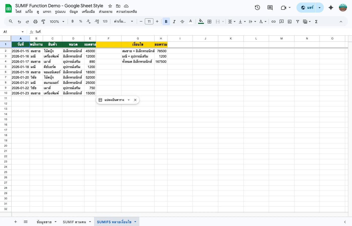 google-sheet-sumif tab 3